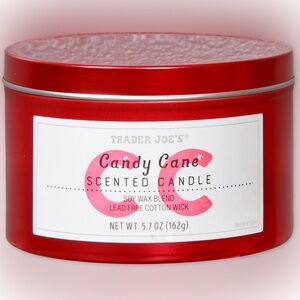 Candy Cane Scented Candle - Red